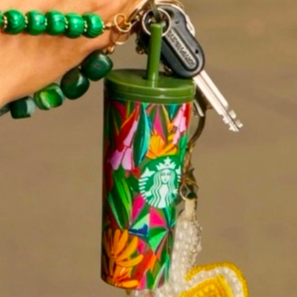 Farm Rio + Starbucks Key Chain NWT‎